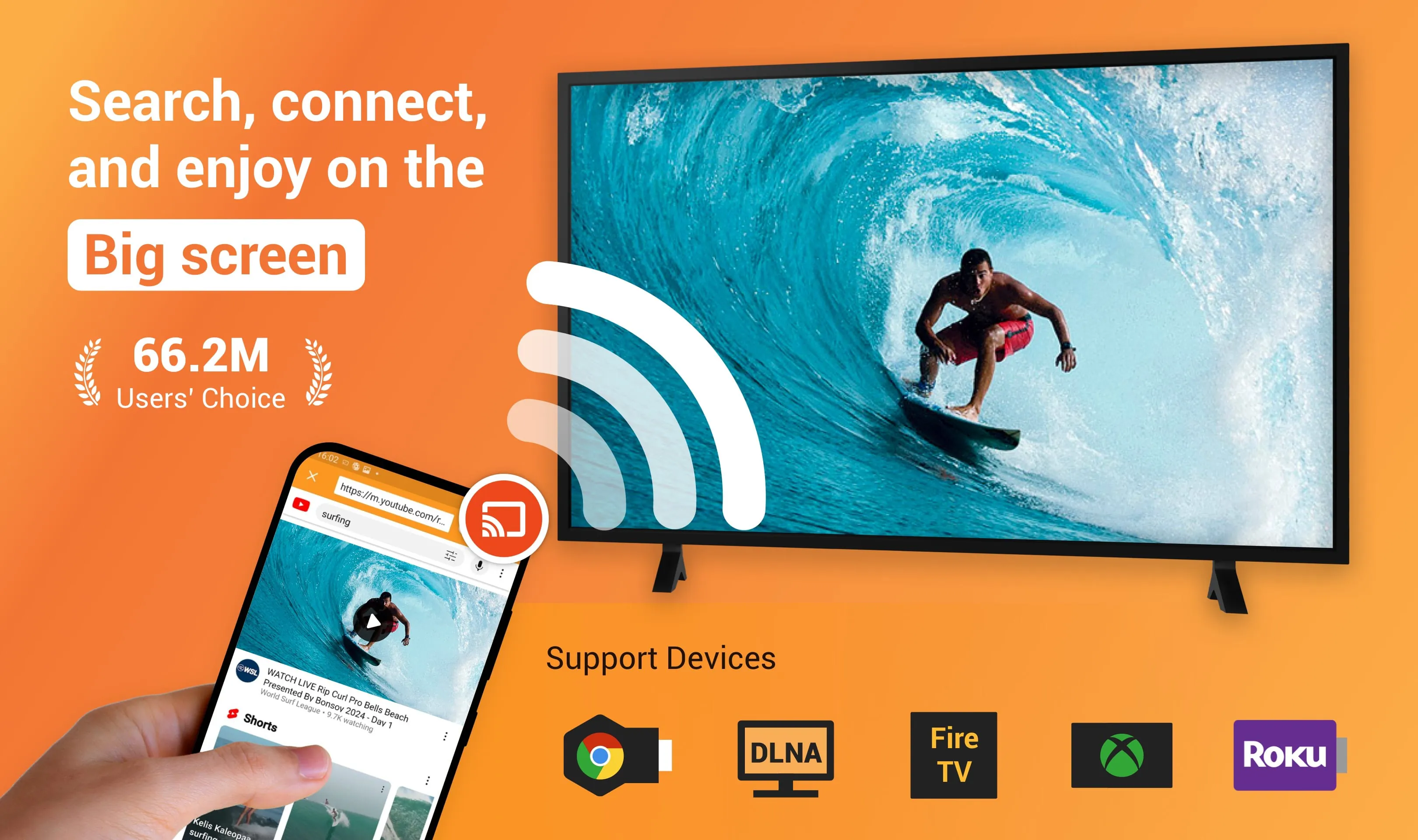 Cast to TV, Chromecast & Roku