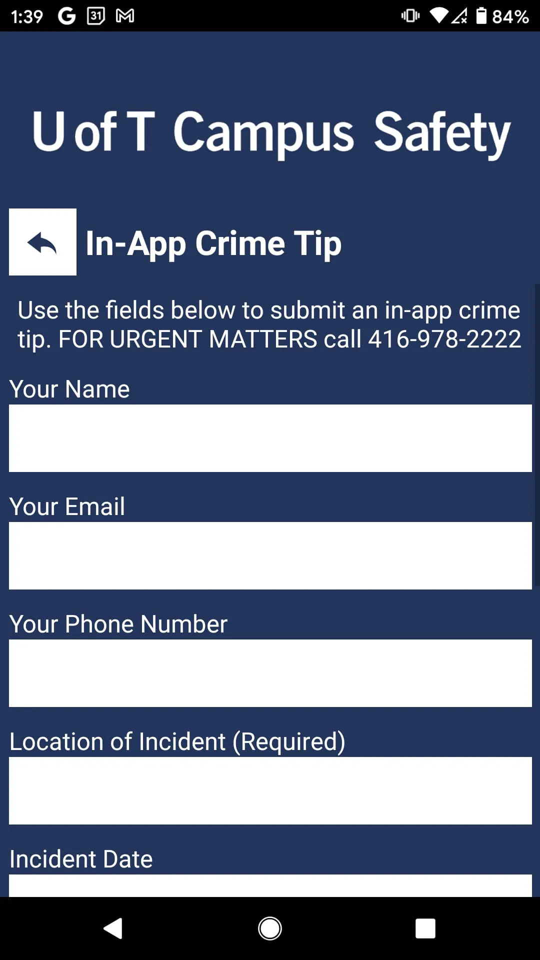 U of T Campus Safety
