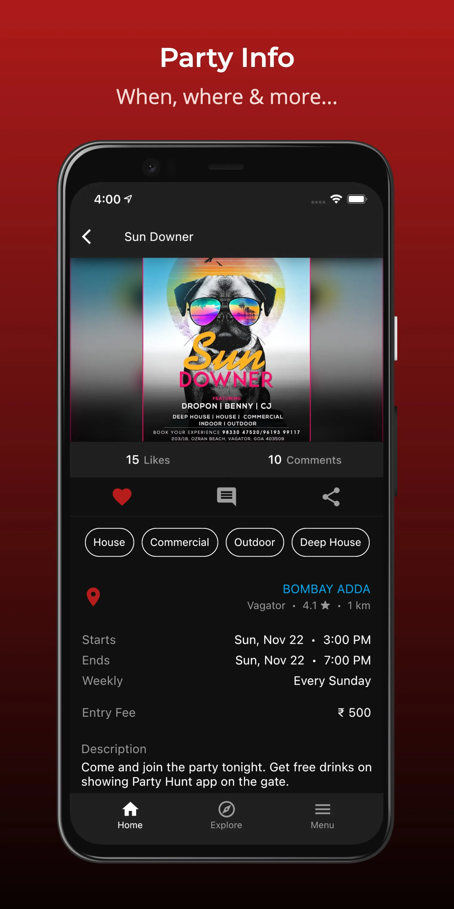 Party Hunt - Live Music Events