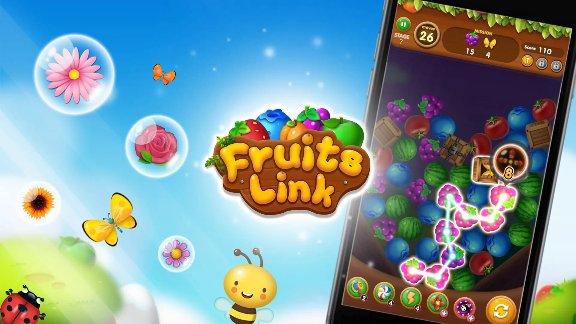 Fruits Crush: Link Puzzle Game