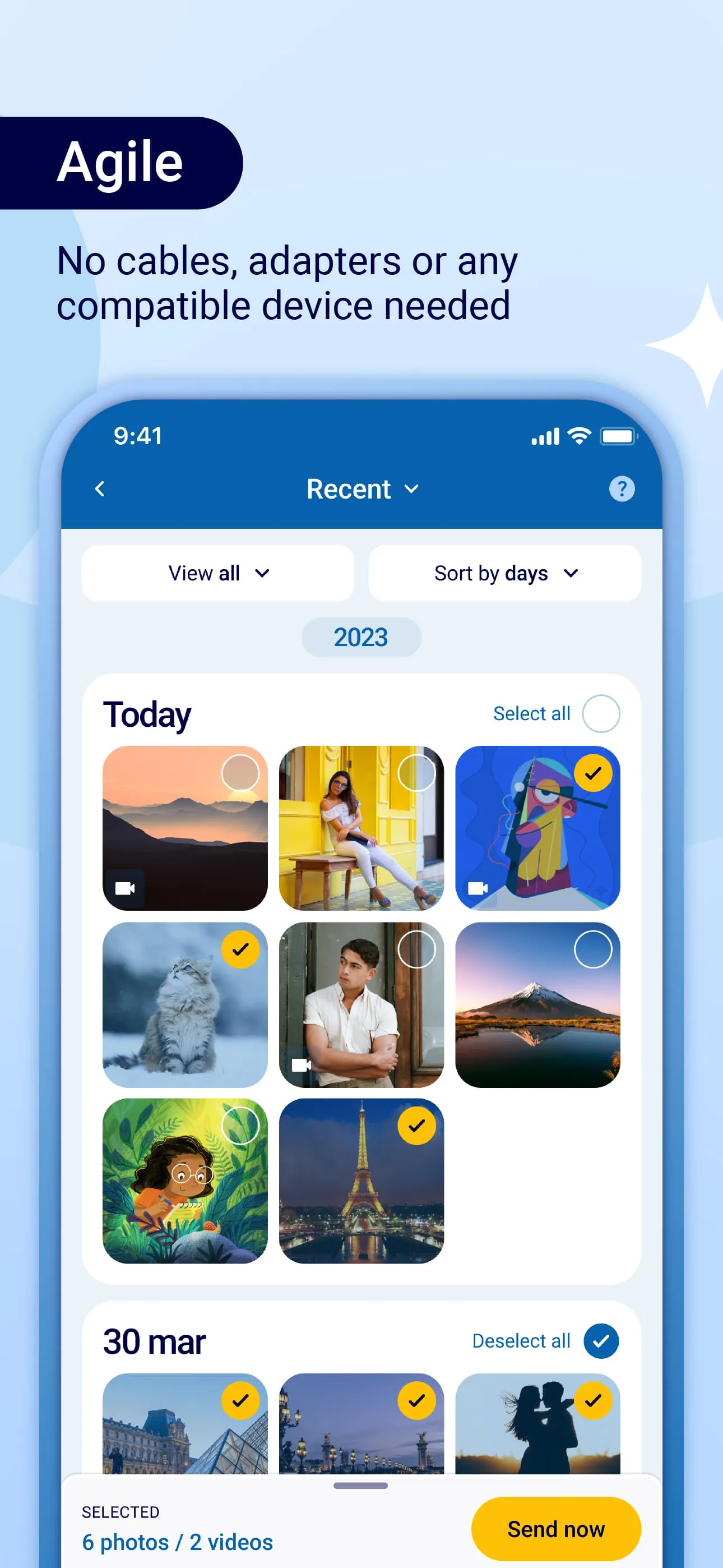 Photo Transfer: Send via WiFi