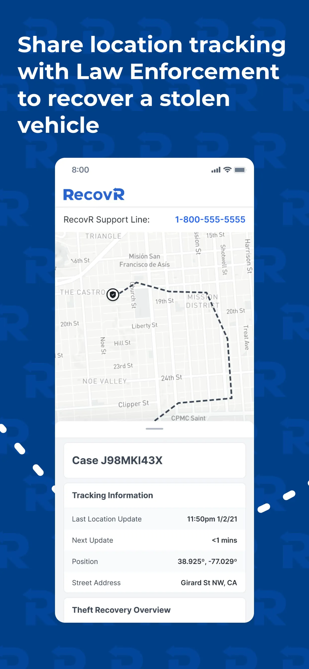 RecovR: Vehicle Theft Recovery