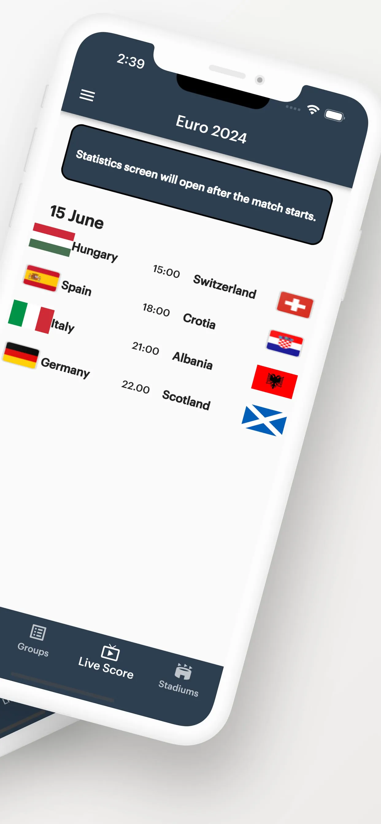 Euro Cup 2024 : Live Scores