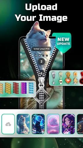 Zipper Lock Screen Wallpapers