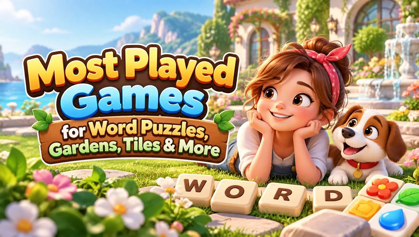 Most Played Games for Word Puzzles, Gardens, Tiles & More