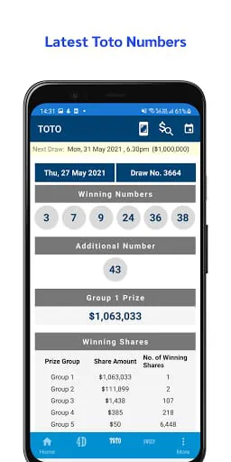 SG Live Pool 4D, Toto & Sweep