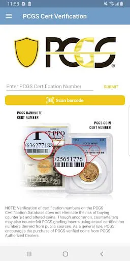 PCGS Cert Verification - Coin