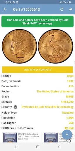 PCGS Cert Verification - Coin