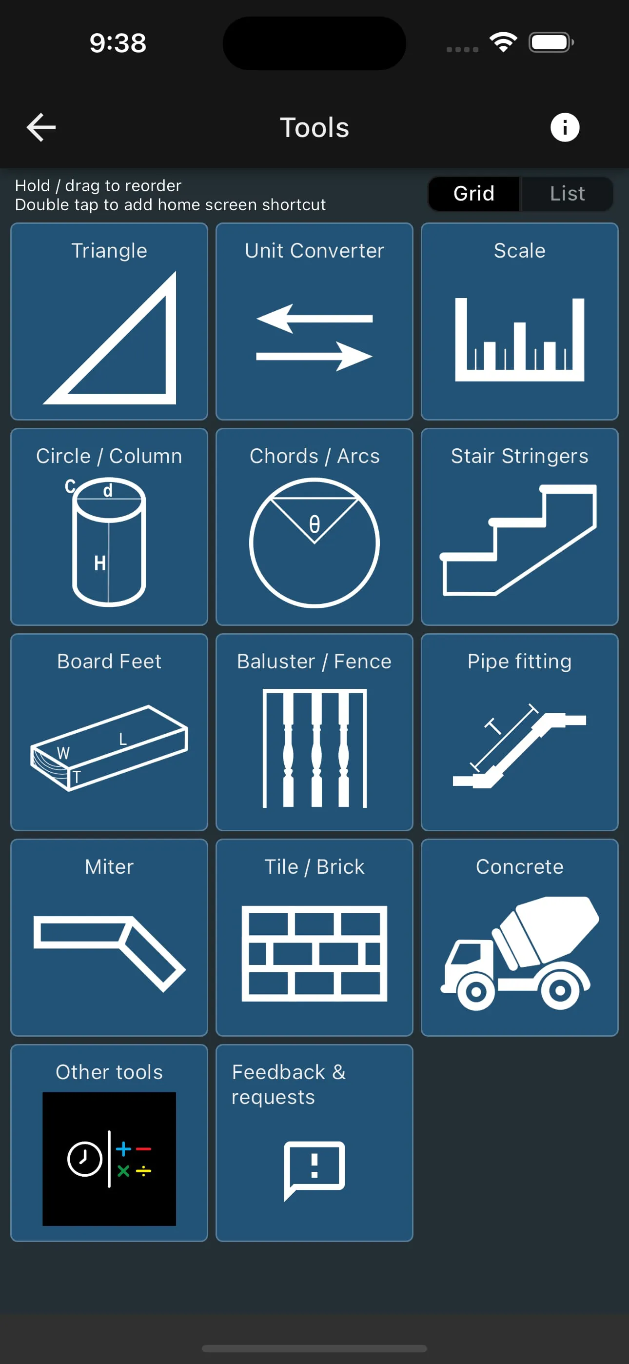 Feet & Inch Construction Calc