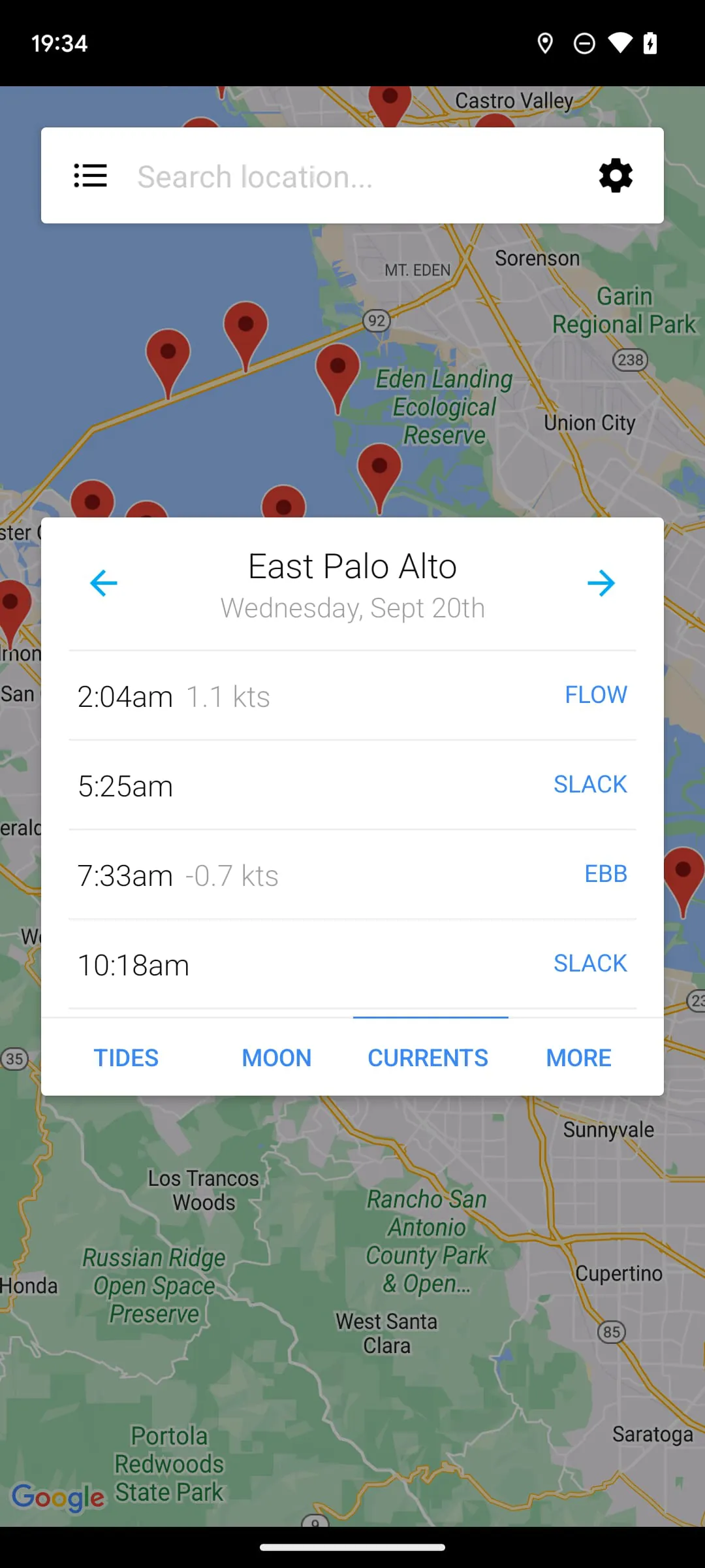 My Tide Times - Tables & Chart