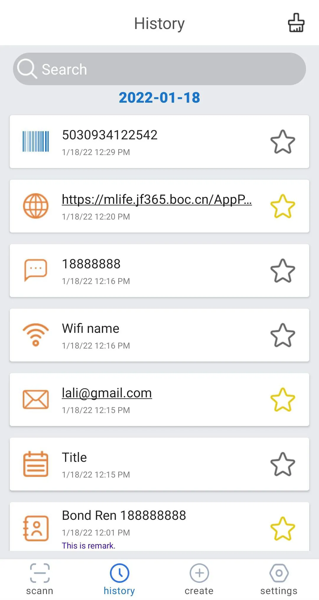 QR Barcode : Scanner & Create