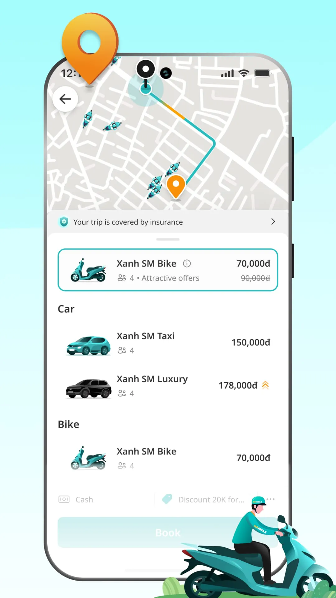 Xanh SM: Book EV rides
