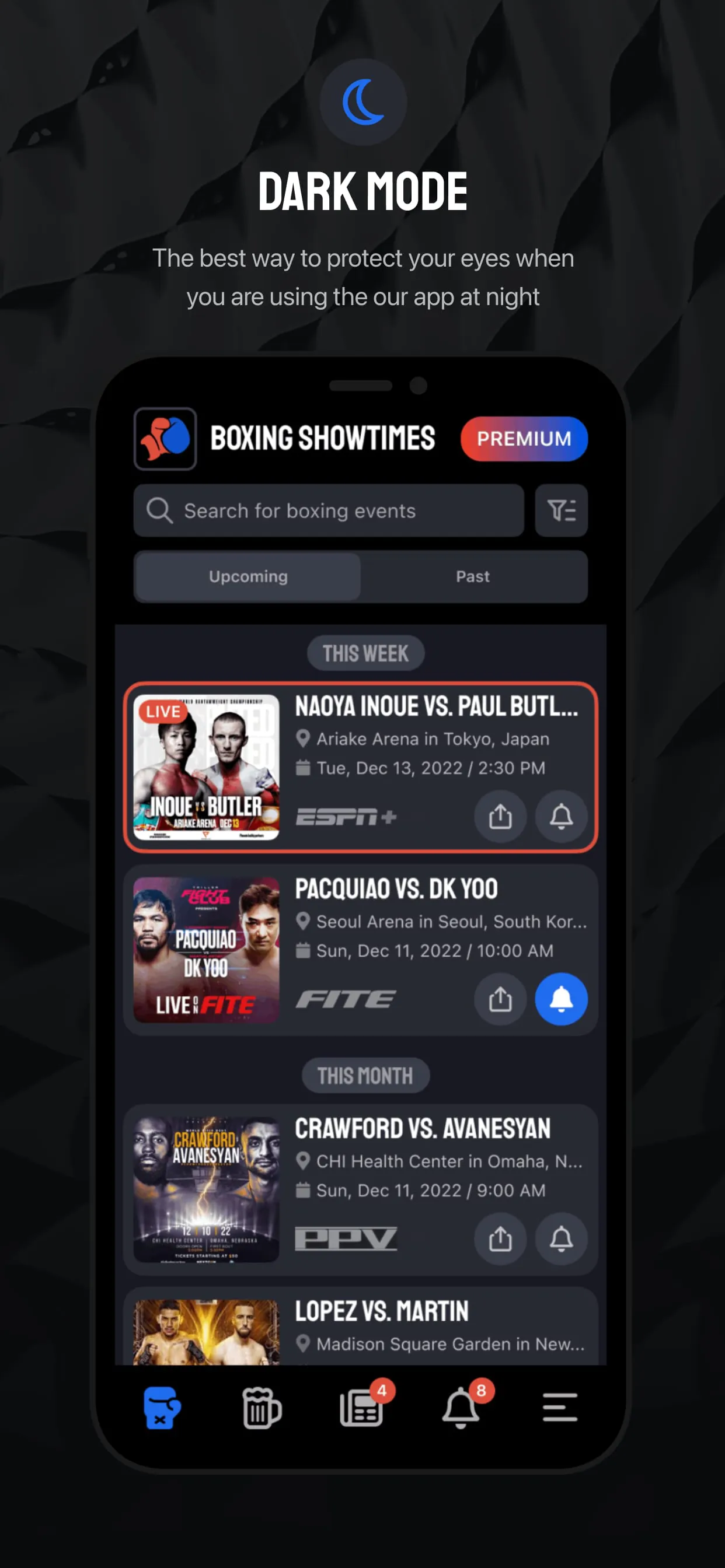 Boxing Showtimes