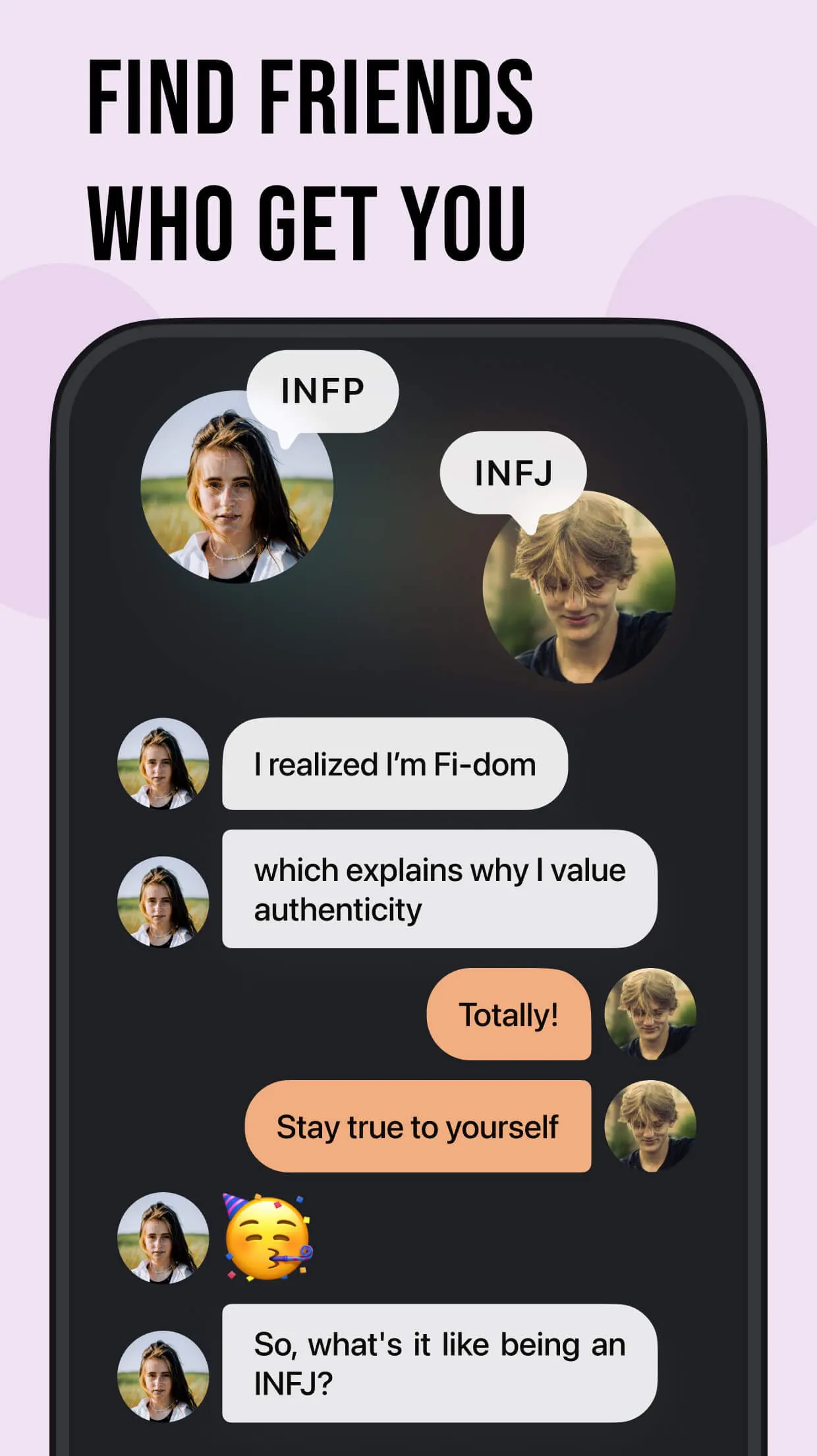 Pdb App: Personality & Friends