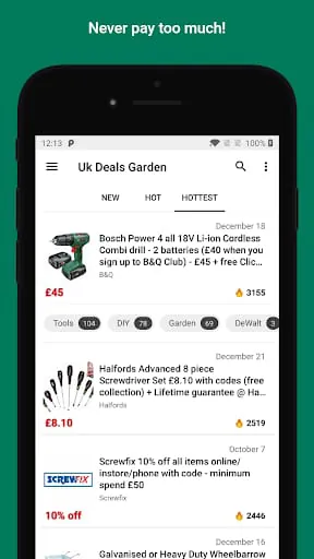 Screwfix, Wickes, Asda - UK