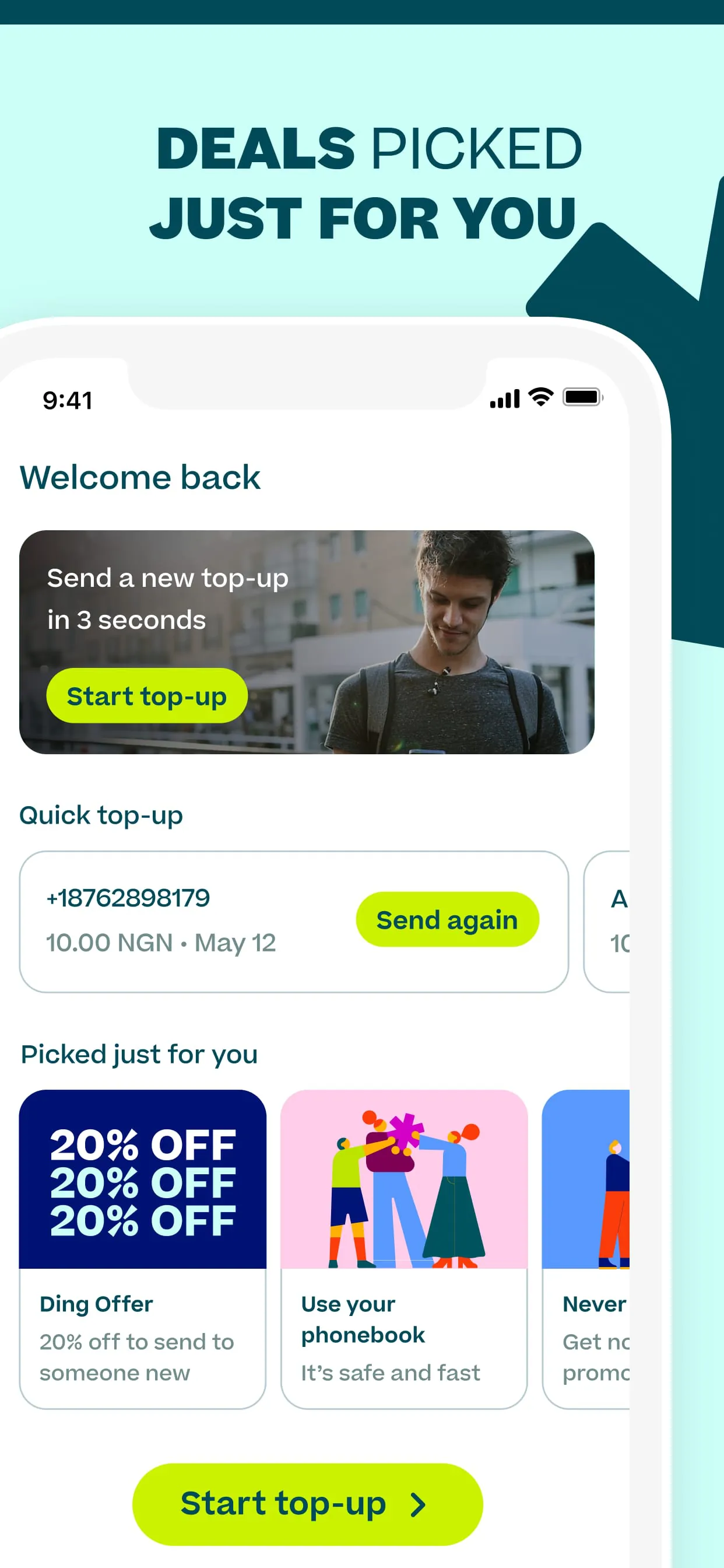 Ding Top-up: Mobile Recharge