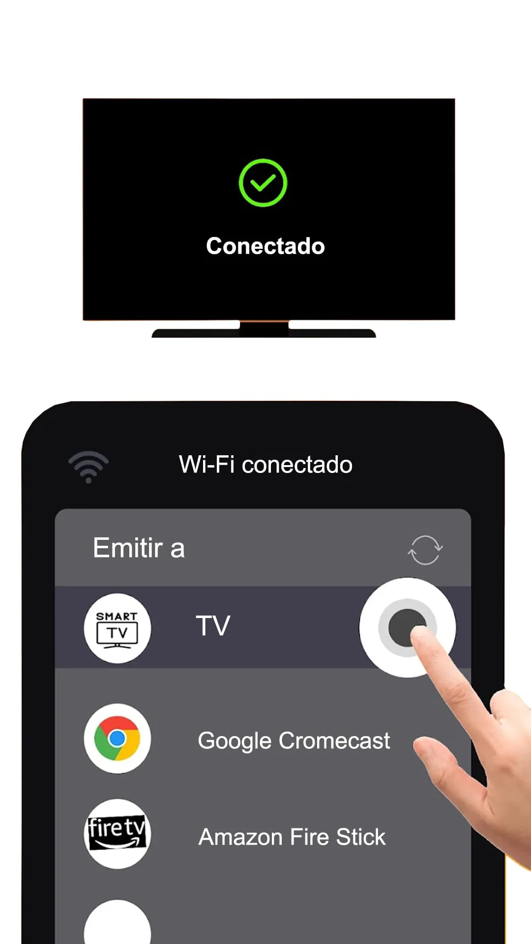 TV Screen Chromecast Mirroring