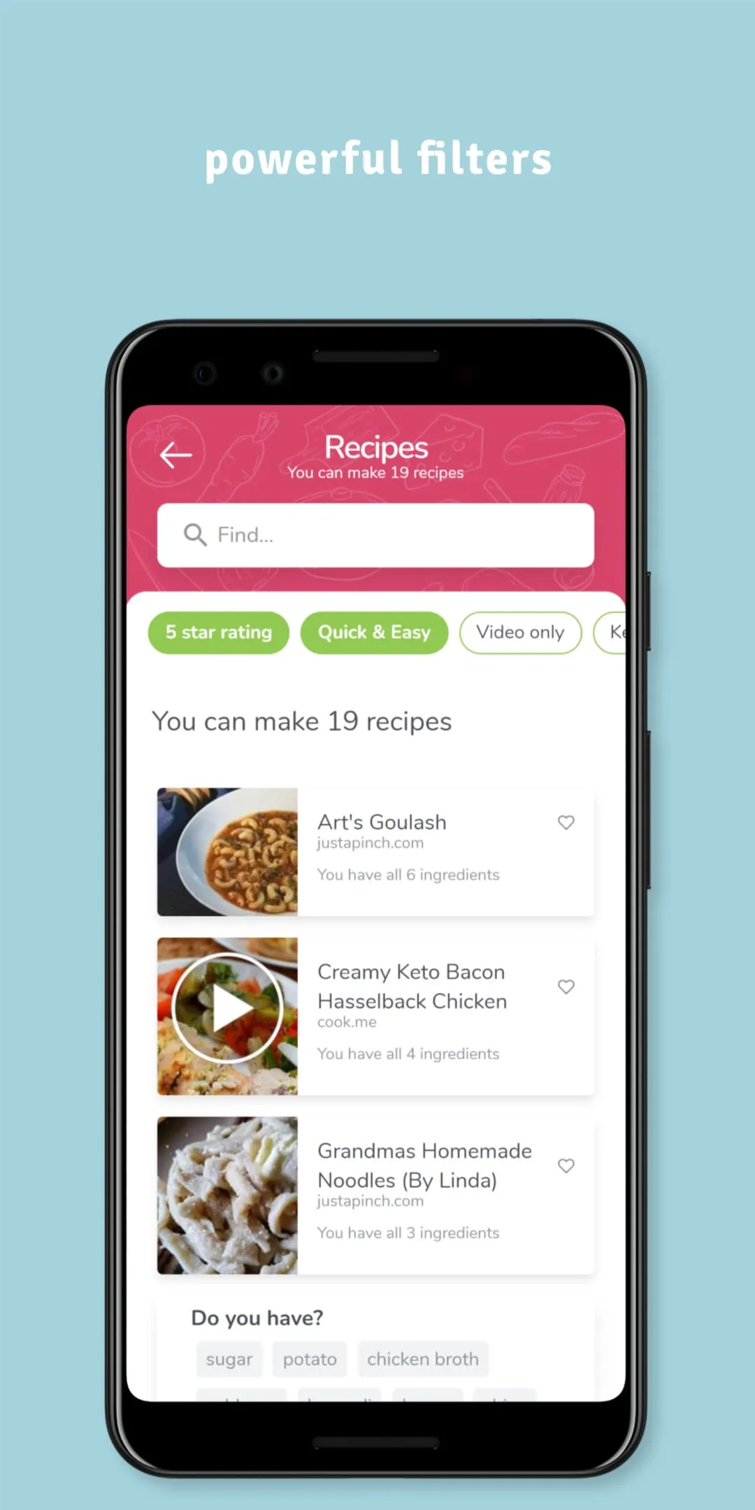 SuperCook - Recipe Generator