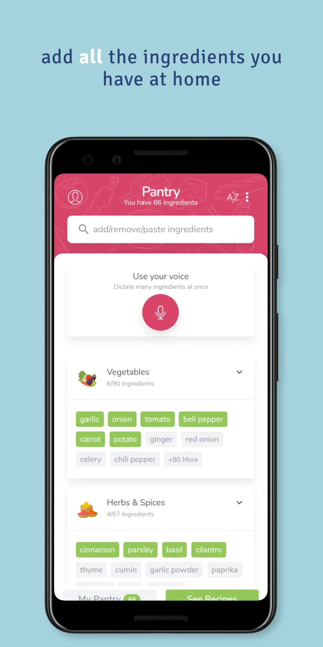 SuperCook - Recipe Generator