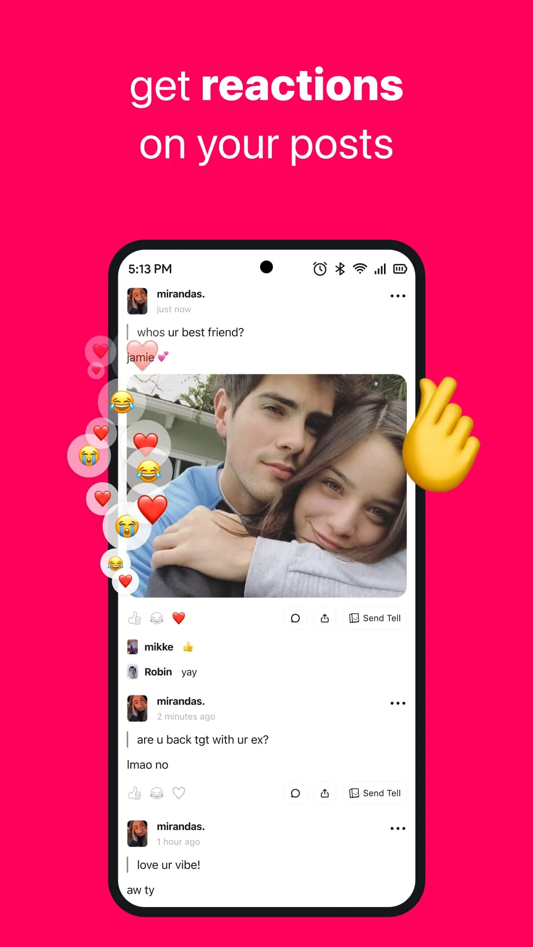 Tellonym: anonymous questions