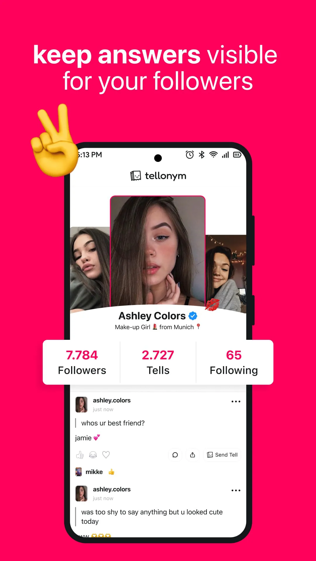 Tellonym: anonymous questions