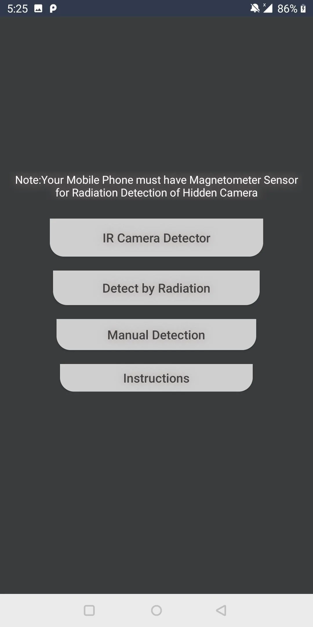 Hidden IR Camera Detector