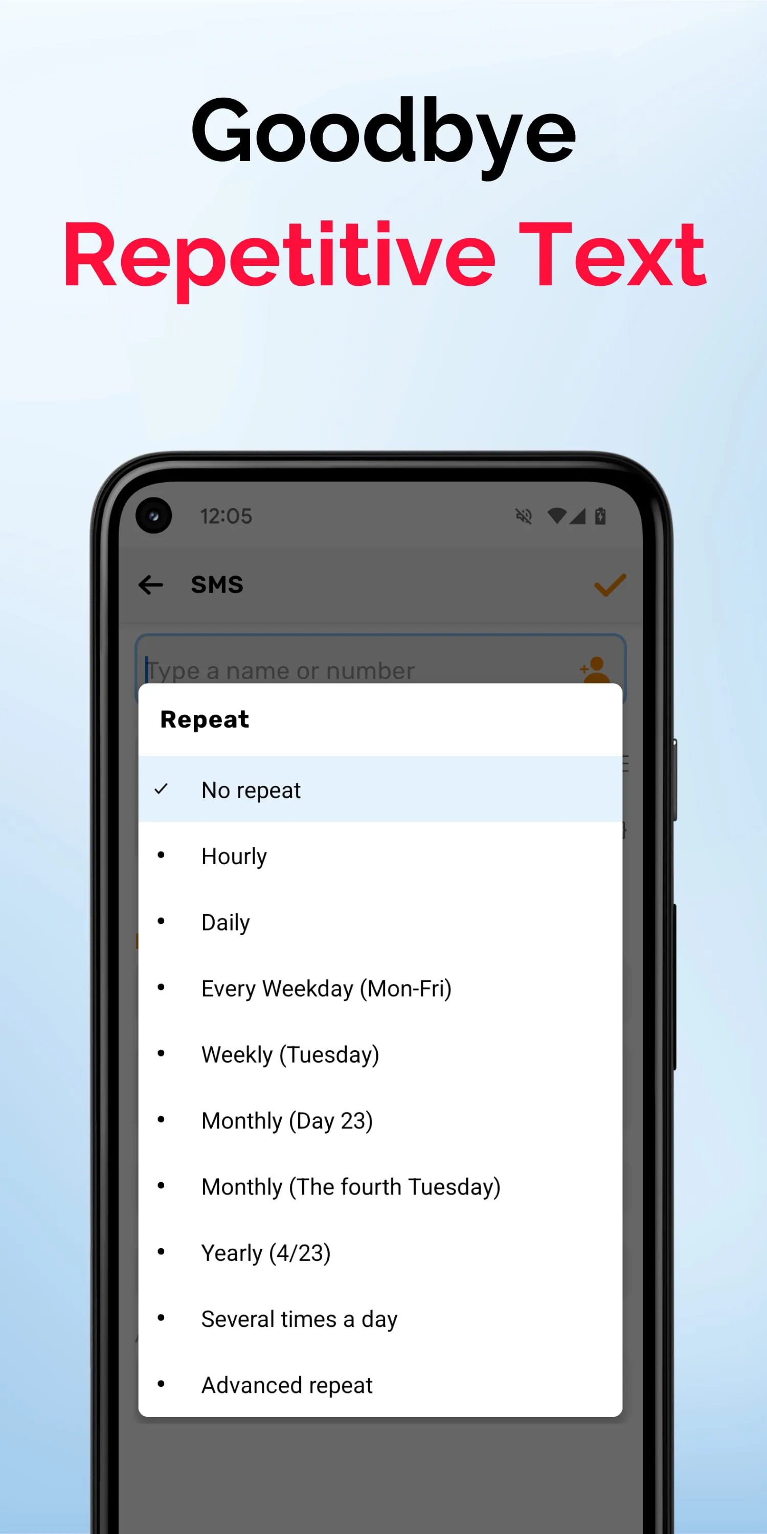 Auto Text: Message Scheduler