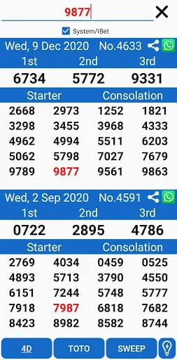 Singapore 4D Results