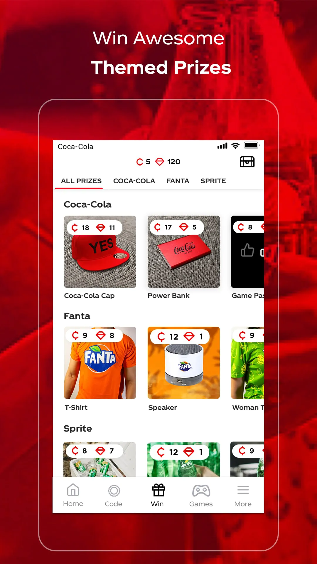 Coca-Cola: Play & Win Prizes