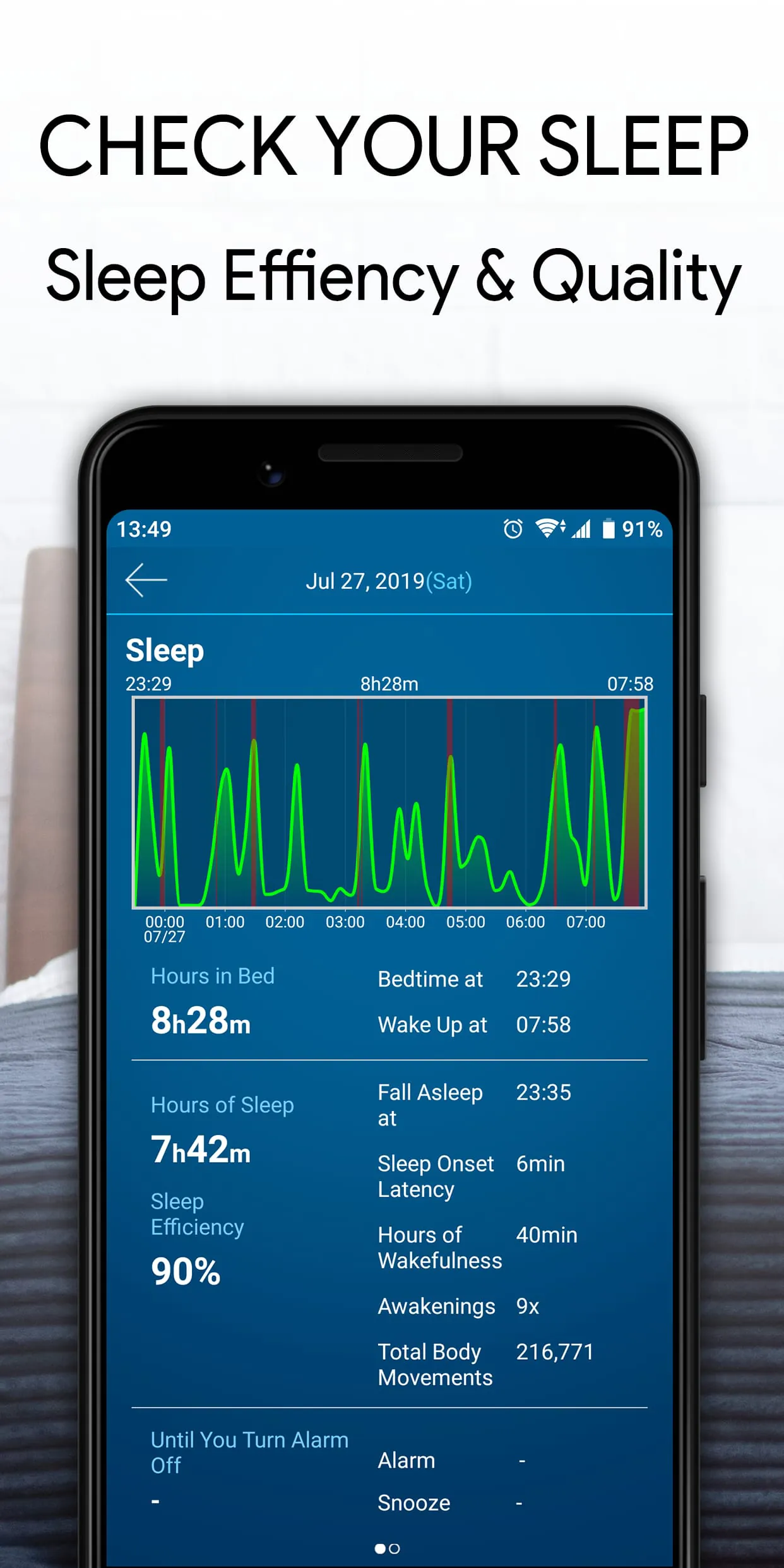 JUKUSUI:Sleep log, Alarm clock