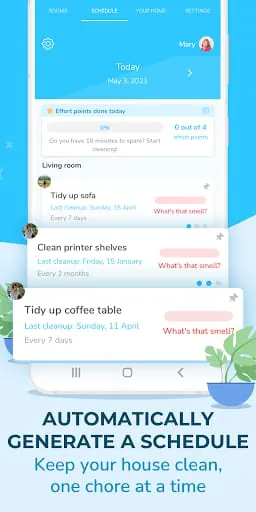 Sweepy: Home Cleaning Schedule