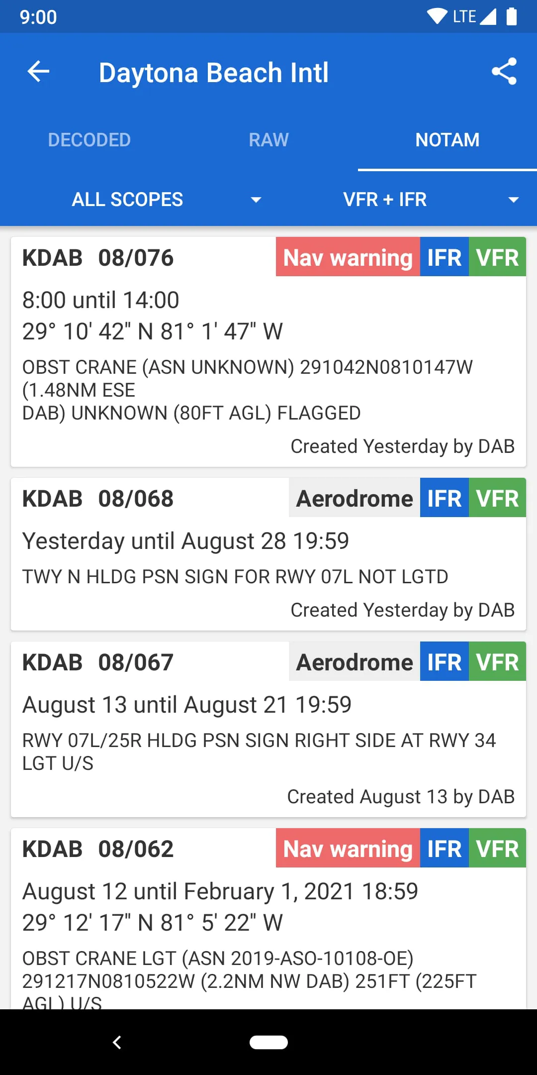 Avia Weather - METAR & TAF