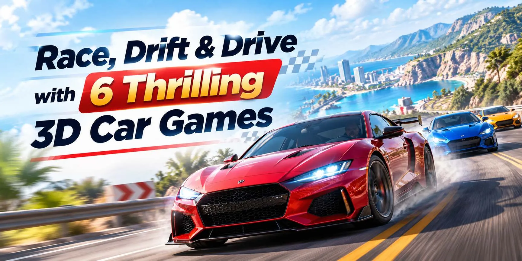 Race, Drift & Drive with 6 Thrilling 3D Car Games