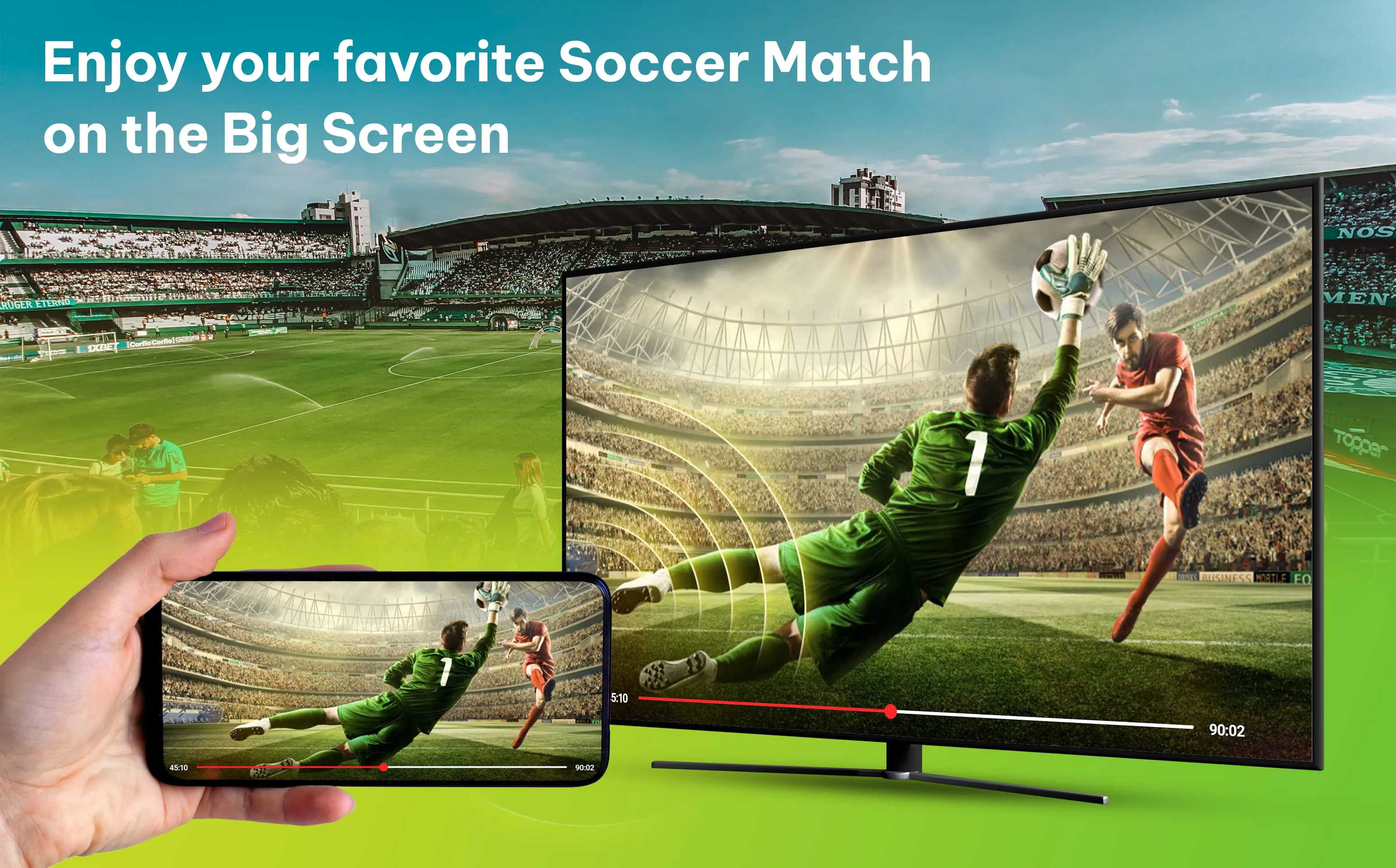 Connect the phone to TV