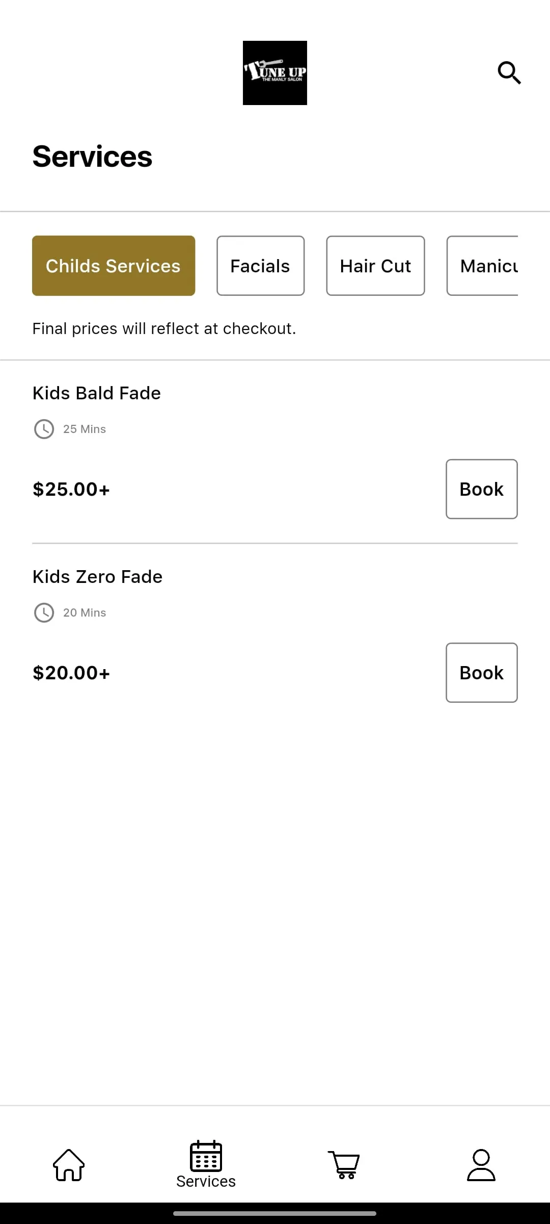 Tune Up, The Manly Salon