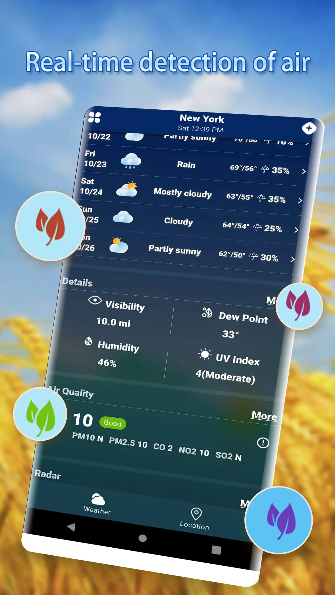 Weather Live - Widget & Alerts