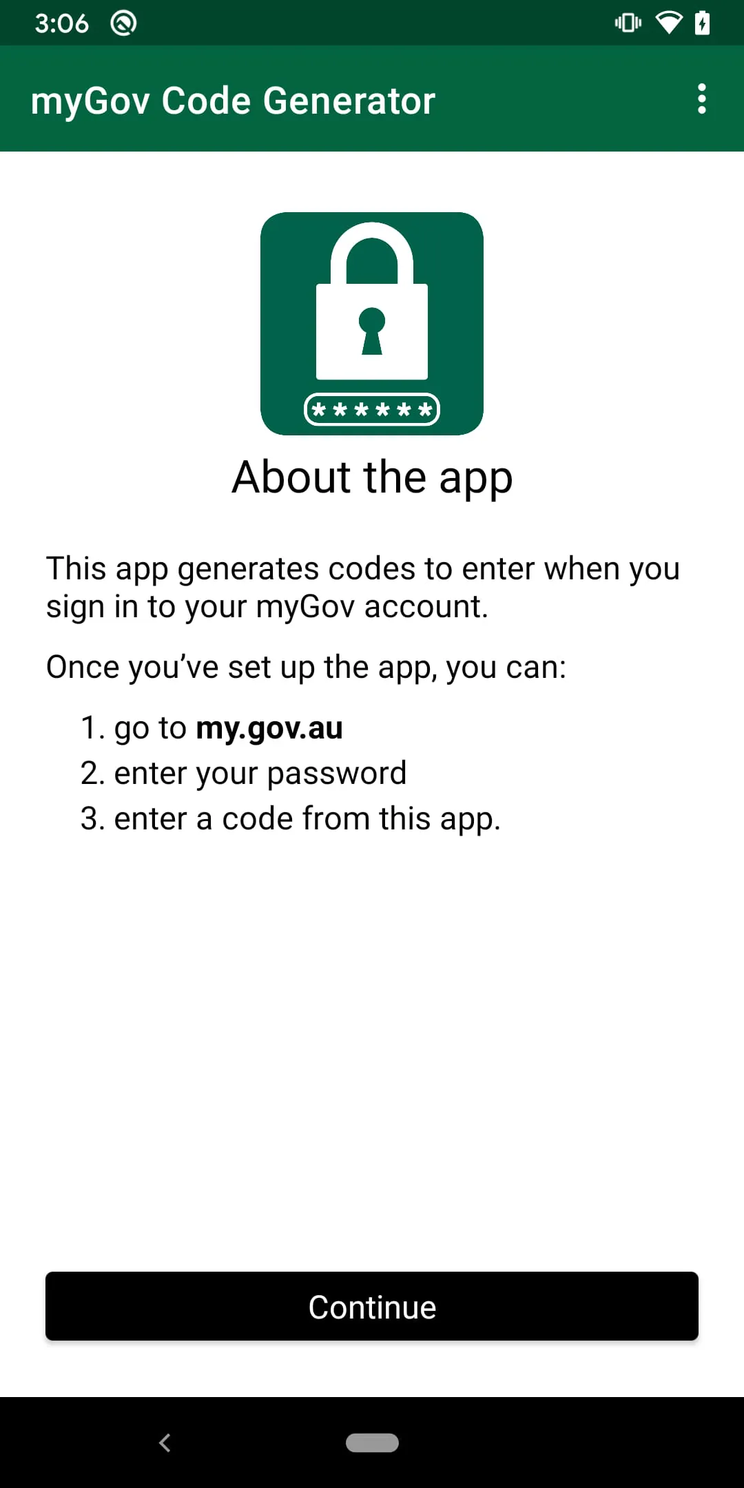 myGov Code Generator