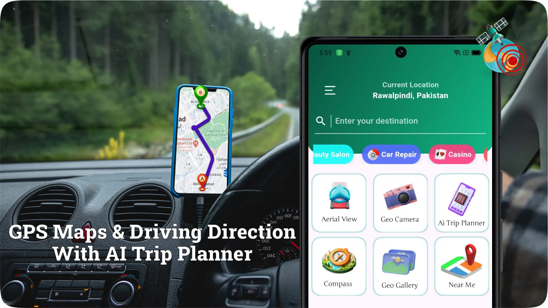 MAPS & GPS Voice Navigation