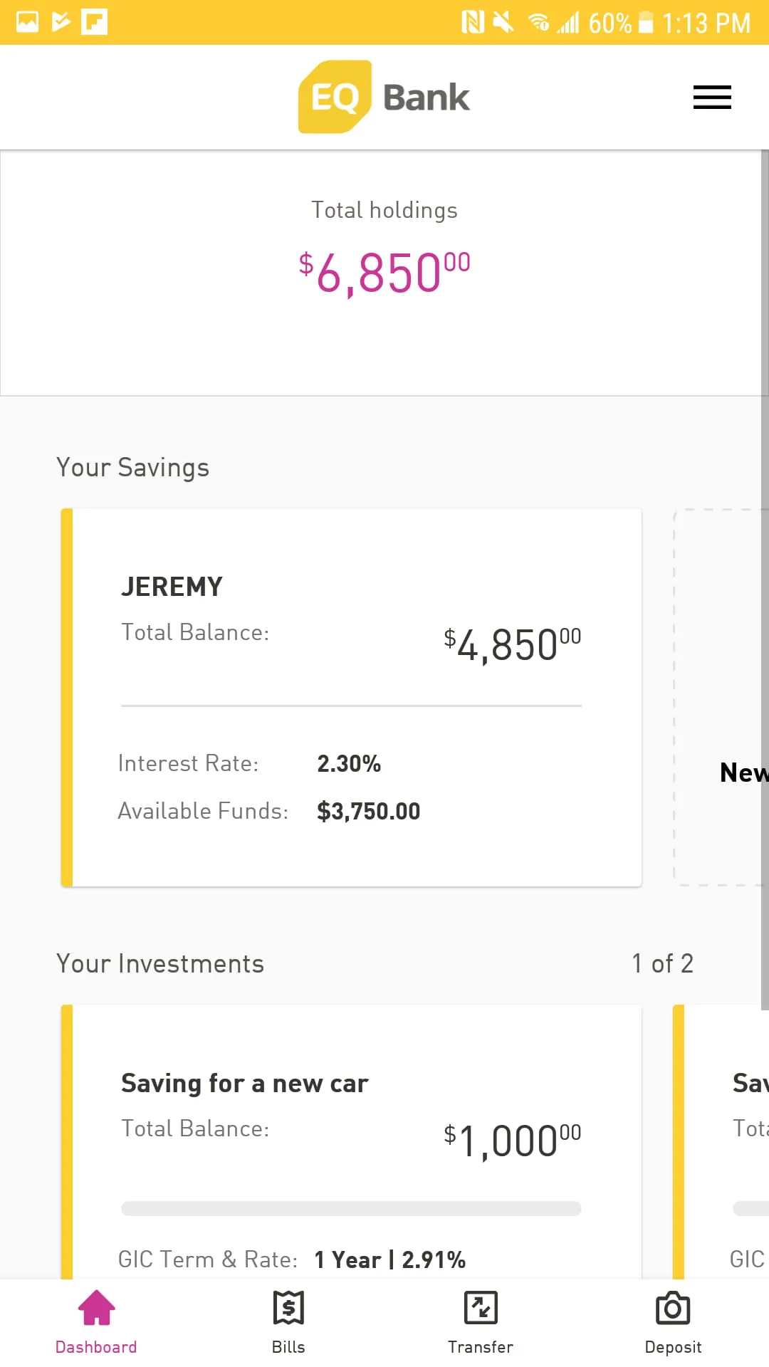 EQ Bank Mobile Banking