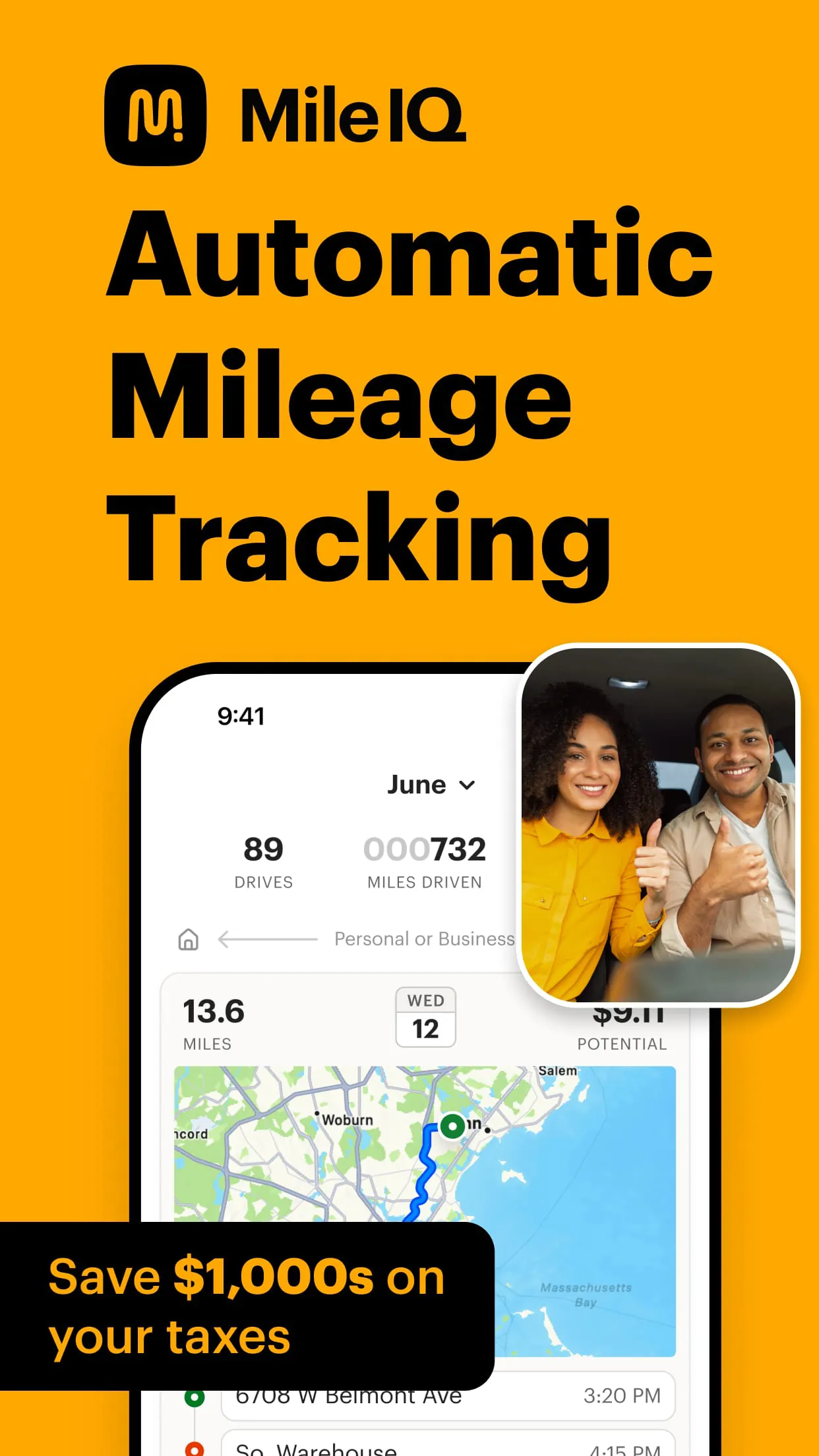 Mileage Tracker & Log - MileIQ