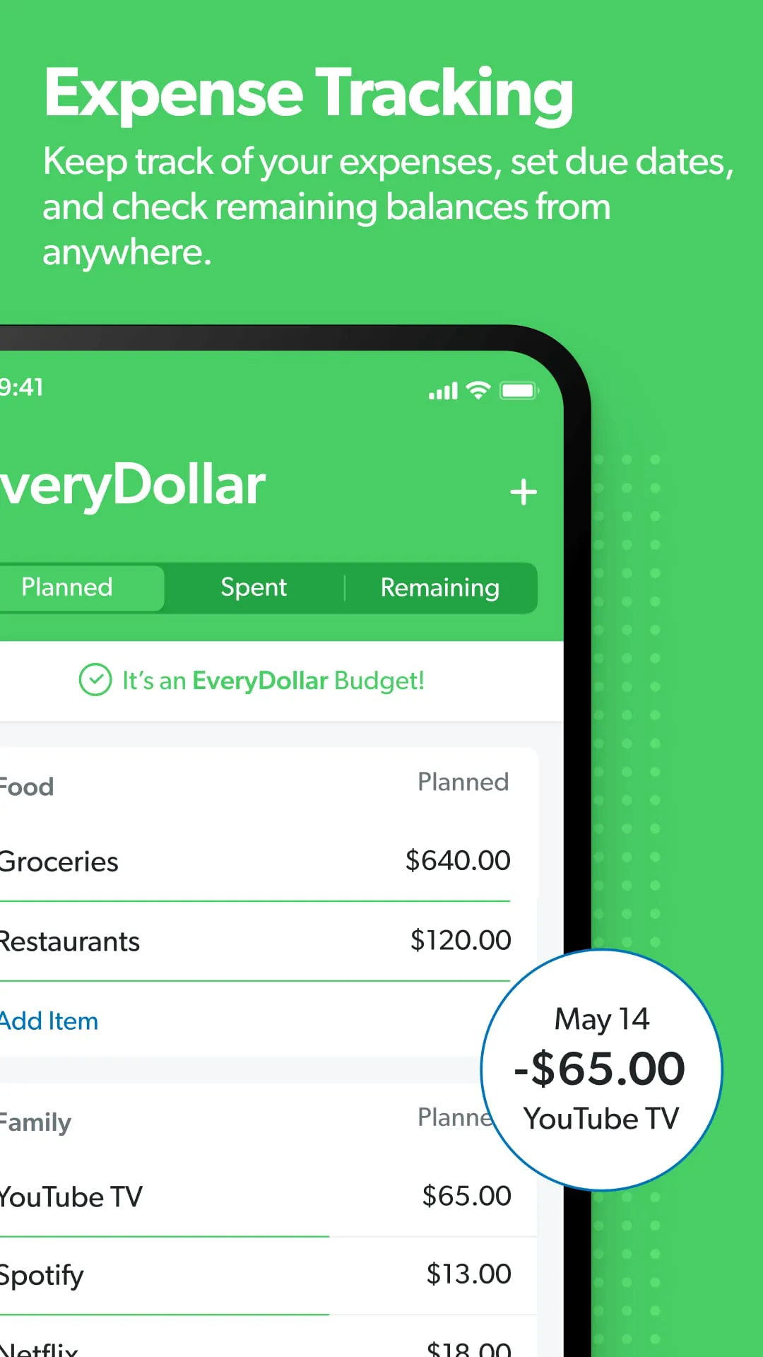 EveryDollar: Budget Tracker