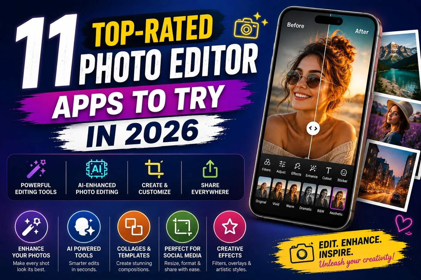 Editor's Choice: 11 Top-Rated Photo Editor Apps in 2026