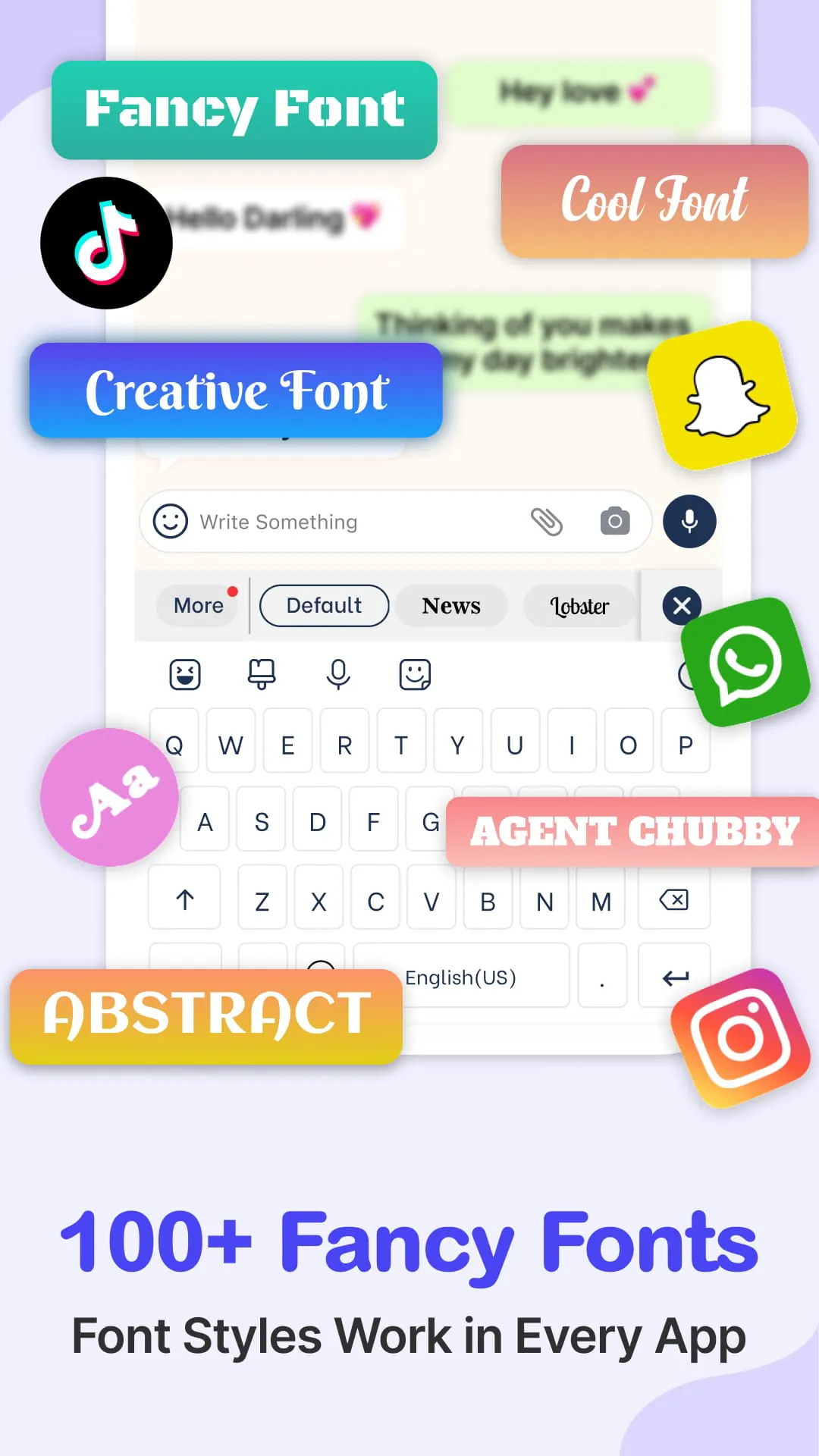 Photo Keyboard themes, Font