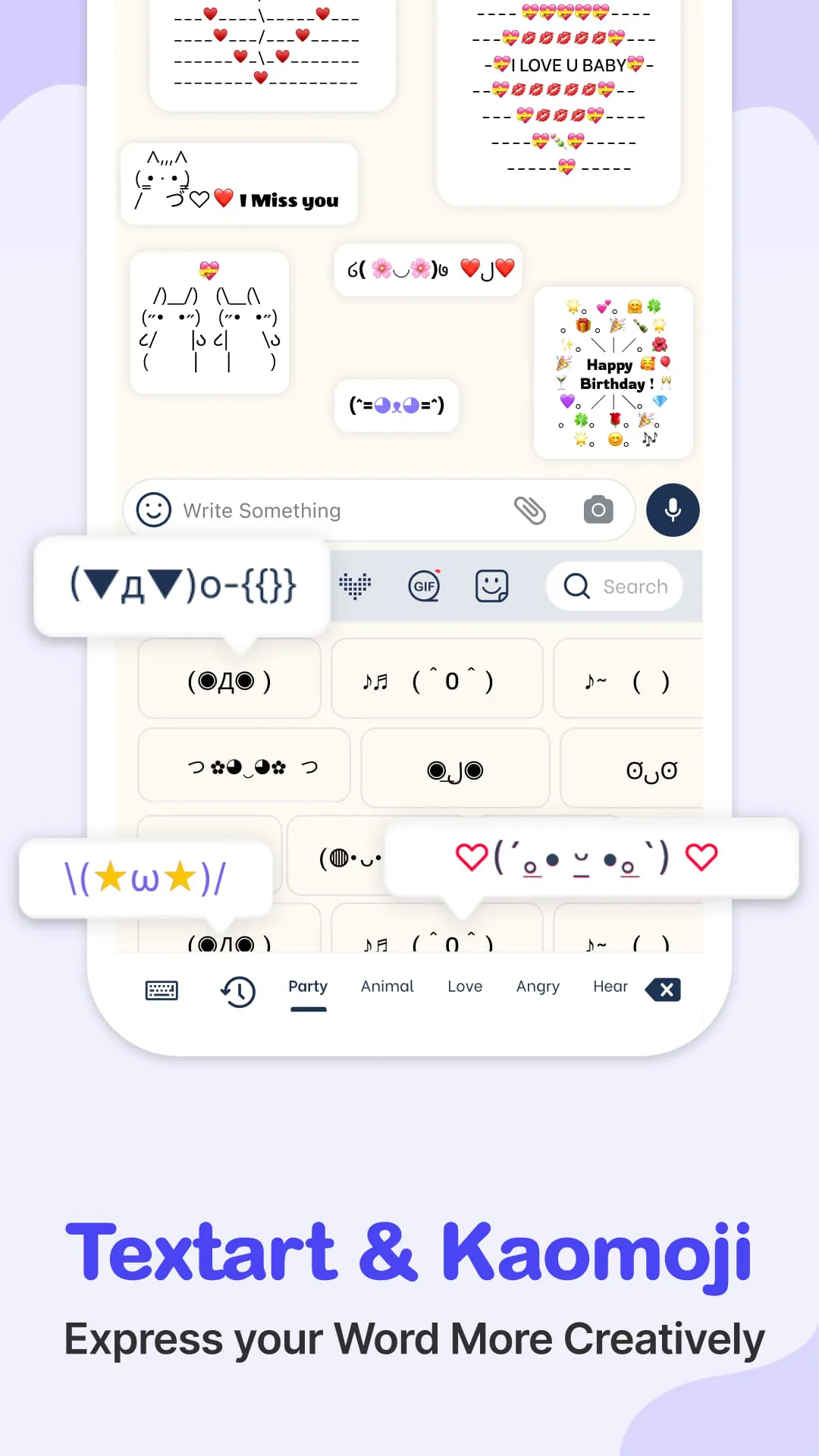 Photo Keyboard themes, Font