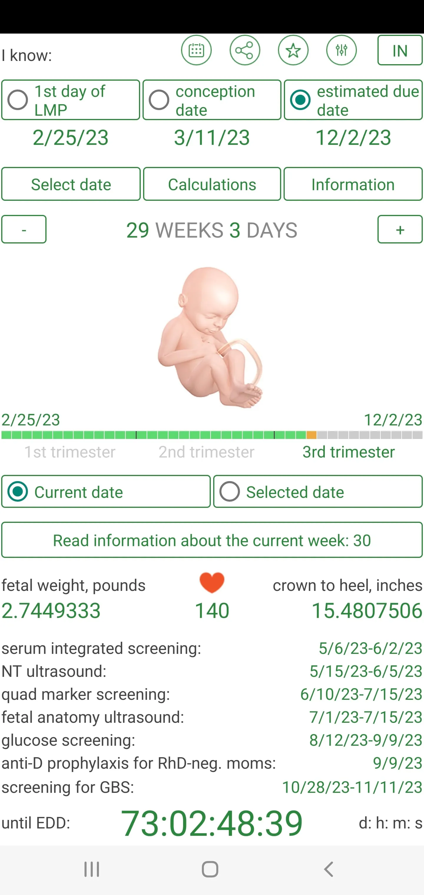 Pregnancy Due Date Calculator