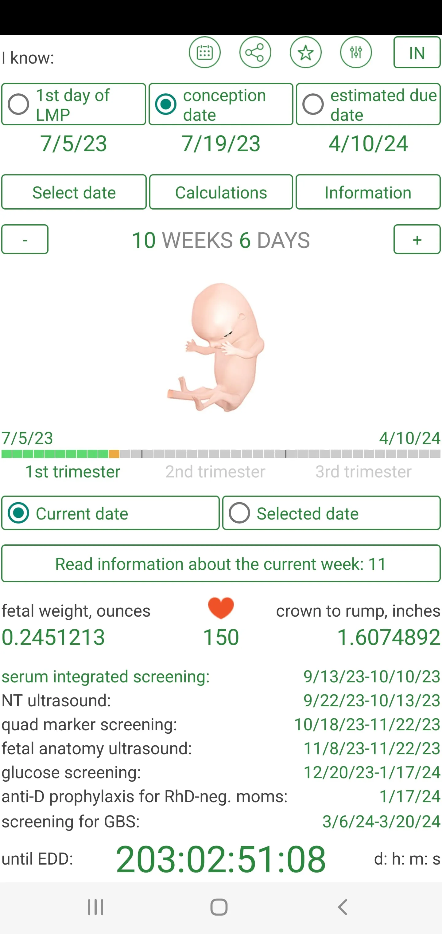 Pregnancy Due Date Calculator
