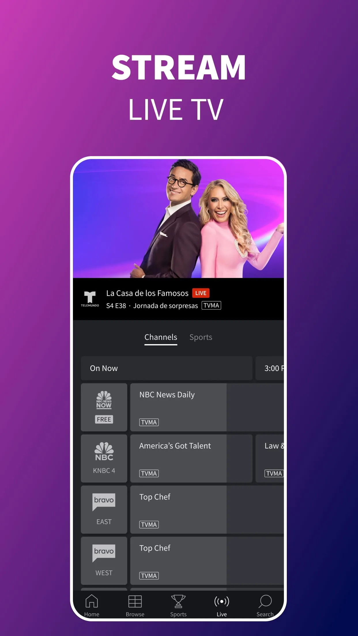 Telemundo: Series y TV en vivo