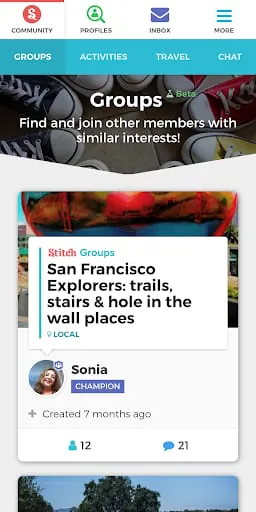 Stitch - Community for 50+