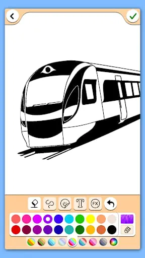 Train game: coloring book.