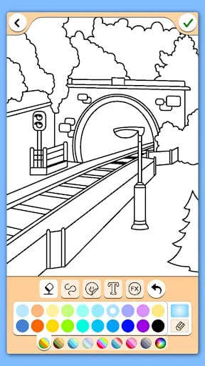 Train game: coloring book.
